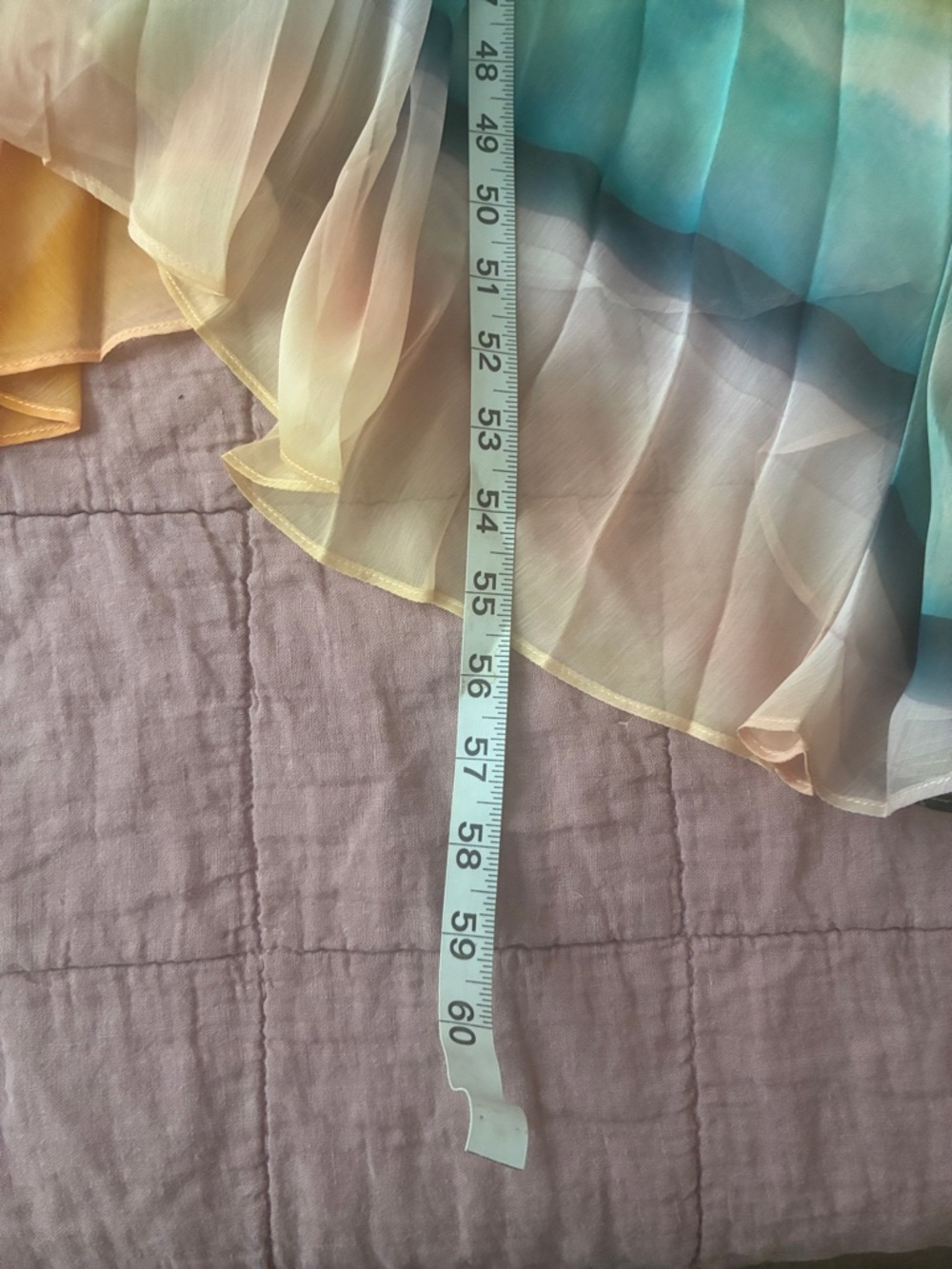 Acler Striped Pleated Maxi Dress in Green, Peach and Blue Tones - Picture 5 of 5